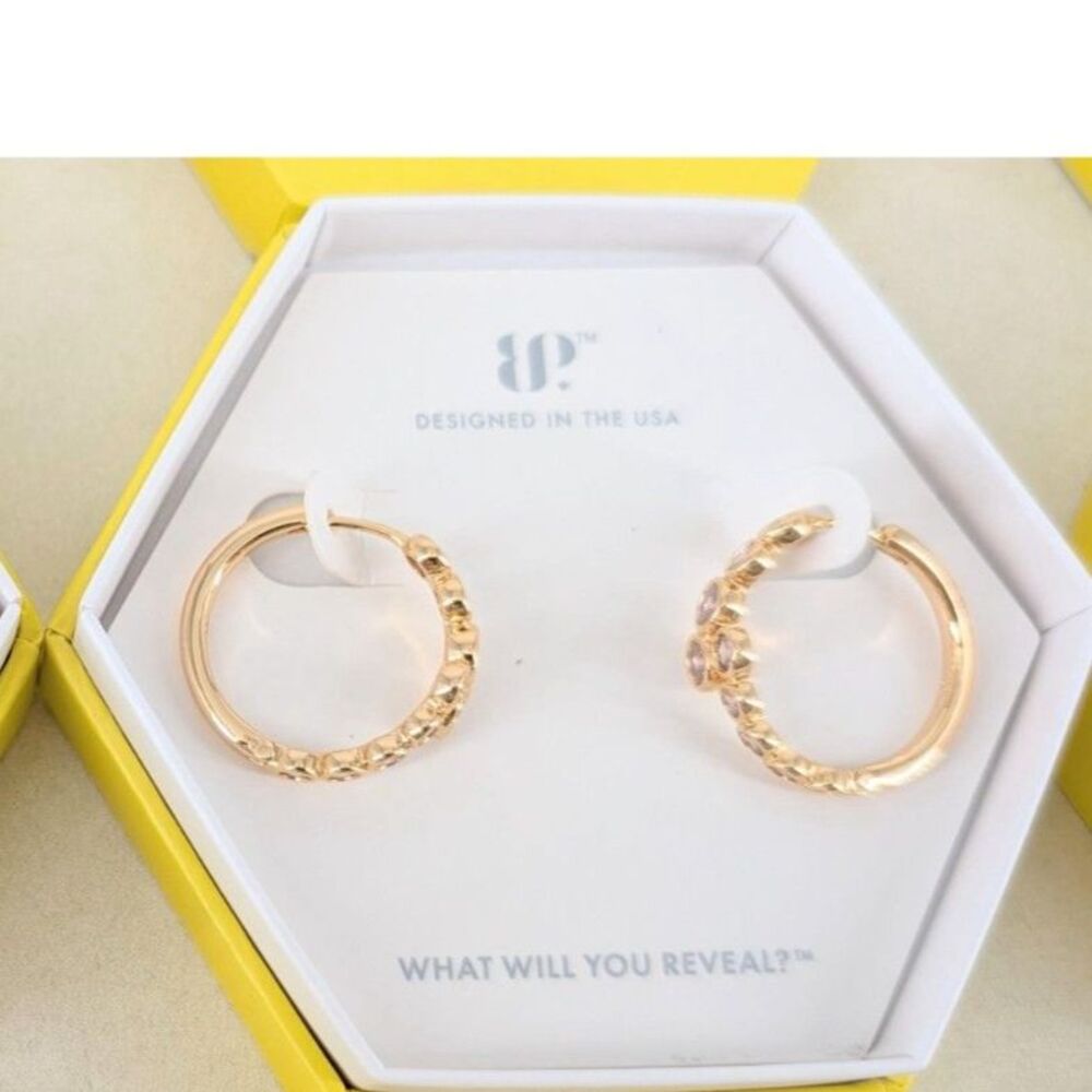 Bomb Party Windswept Wonders Earrings | Rose Quartz & Cubic Zirconia